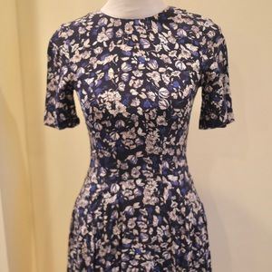 Blue floral flowy dress size 2